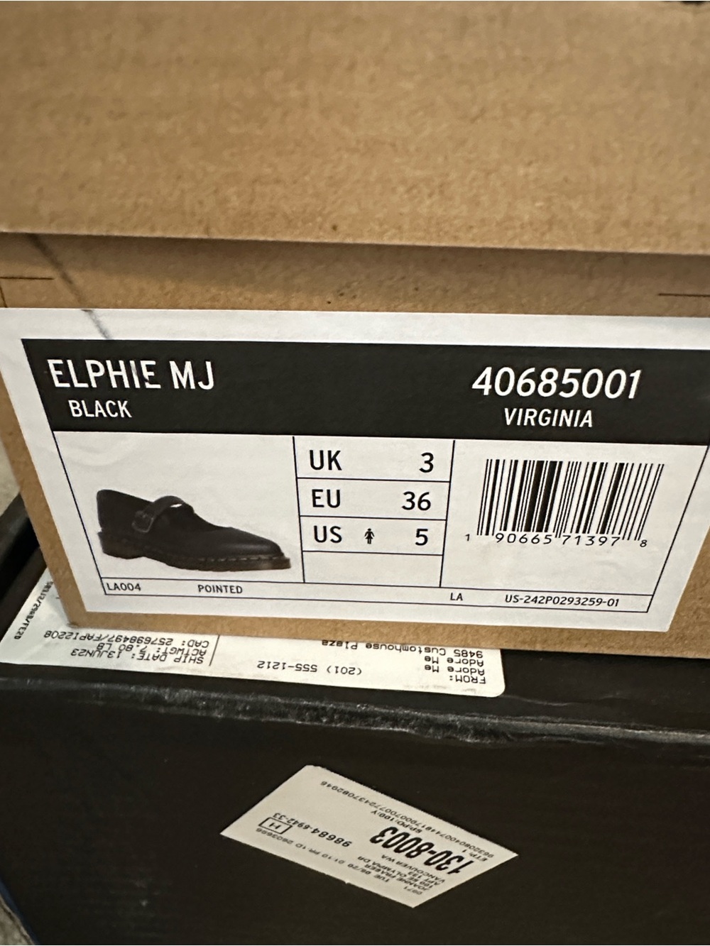 Dr. Martens Black Mary Jane Shoes with Yellow Stitching - Picture 6 of 6